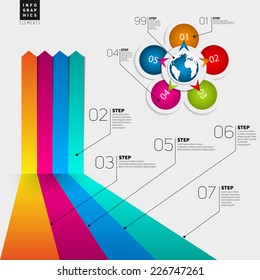 Conceptual blank minimal infographics design. Vector illustration