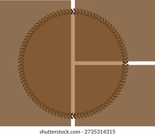 Conceptual Brown Layout Design with Circular Frame and Clean Sections