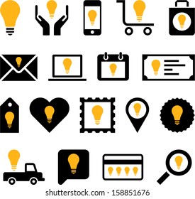 Conceptual Bulb icons