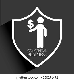 conceptual business design, vector illustration eps10 graphic 