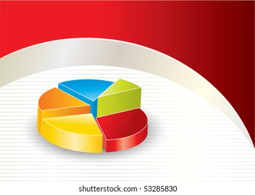 Conceptual business earnings chart in editable vector format