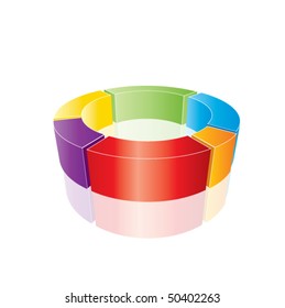 Conceptual business earnings charts in editable vector format