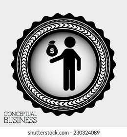 conceptual business graphic design , vector illustration