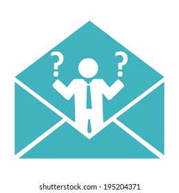 conceptual business mail, illustration in vector format