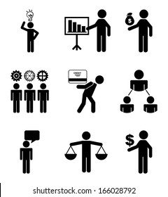 conceptual business over white background vector illustration