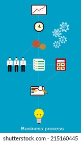 Conceptual business process. Vector eps 10