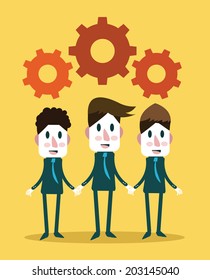 Conceptual of business teamwork . Business people character. Vector illustration