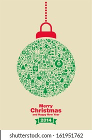 Conceptual Christmas Ball Background