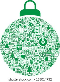 Conceptual Christmas Ball label & decoration