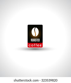 Conceptual Coffee Text with stylized Icon to use as design element in your cover or packaging templates.