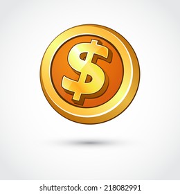 conceptual coin money isolated on a white background