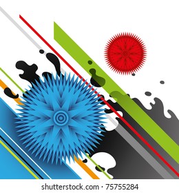 Conceptual colorful graphic with abstraction. Vector illustration.
