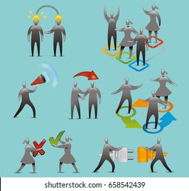 Conceptual Communication icon set