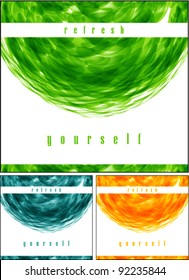 conceptual cover designs (fresh, cool, hot)