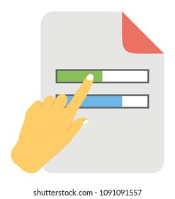 
Conceptual creative flat icon design of customer engagement chart
