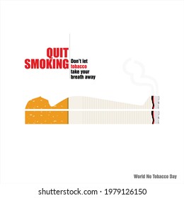 Conceptual Creative of World No Tobacco Day | No Tobacco Day Banner | Illustration