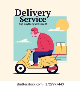 a conceptual delivery service illustration