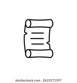 Konzeptionelle Darstellung einer antiken Schriftrolle, geeignet für Grafikdesign-Projekte