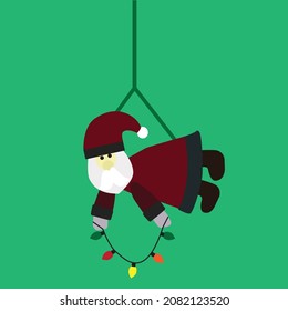 decoración de diseño conceptual ilustración vectorial santa claus, buena decoración navideña para celebración navideña