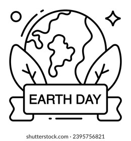 Conceptual design icon of global ecology 