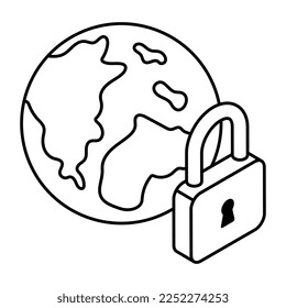 Conceptual design icon of global security 