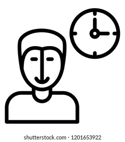 Conceptual design icon of punctuality