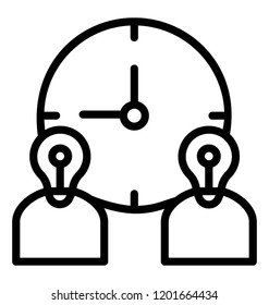 Conceptual design icon of punctuality