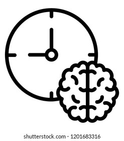 Conceptual design icon of punctuality