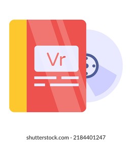 Conceptual design icon of VR disc