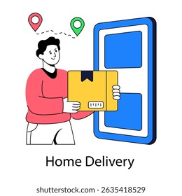 Conceptual design illustration of door delivery