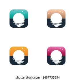 Conceptual Design Minimalist Vector Moon