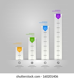 Conceptual design of paper Infographics for business and commercial - Vector illustration