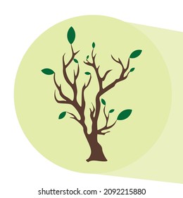 Conceptual design of plant or tree vector illustration, great for icons, illustrations, for plant industry product logos, and for greenery