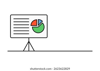 Conceptual design of presentation board. Vector.