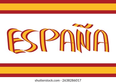 Conceptual design of Spain on a white background