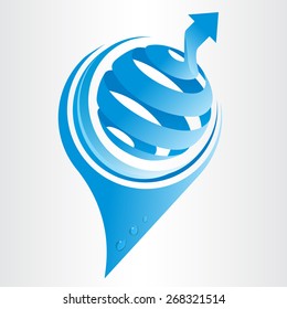 Conceptual eco icon. Vector illustration.