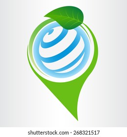 Conceptual eco icon. Vector illustration.