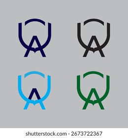 Uma série de emblema conceitual combinando elegância geométrica com profundidade simbólica. Cada logotipo apresenta um arco em forma de U.