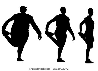Conceptual fat overweight obese female vs slim fit healthy body after weight loss or diet on white background banner. A  fitness, nutrition or obesity, health shape illustration vector as silhouettes