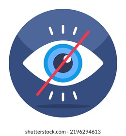 Icono de diseño plano conceptual de ciego 