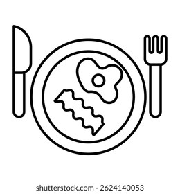 Konzeptionelle flache Design Symbol des Frühstücks