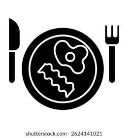 Konzeptionelle flache Design Symbol des Frühstücks