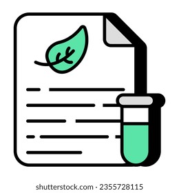 Conceptual flat design icon of eco content 