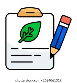 Conceptual flat design icon of eco content