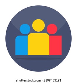 Conceptual flat design icon of group 