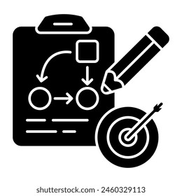 Conceptual flat design icon of hierarchy