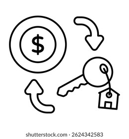 Icono de diseño plano conceptual de la tecla de inicio