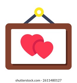 Conceptual flat design icon of love photo