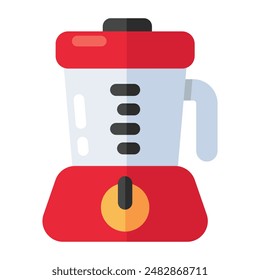 Conceptual flat design icon of mixer
