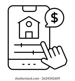 Conceptual flat design icon of mobile home